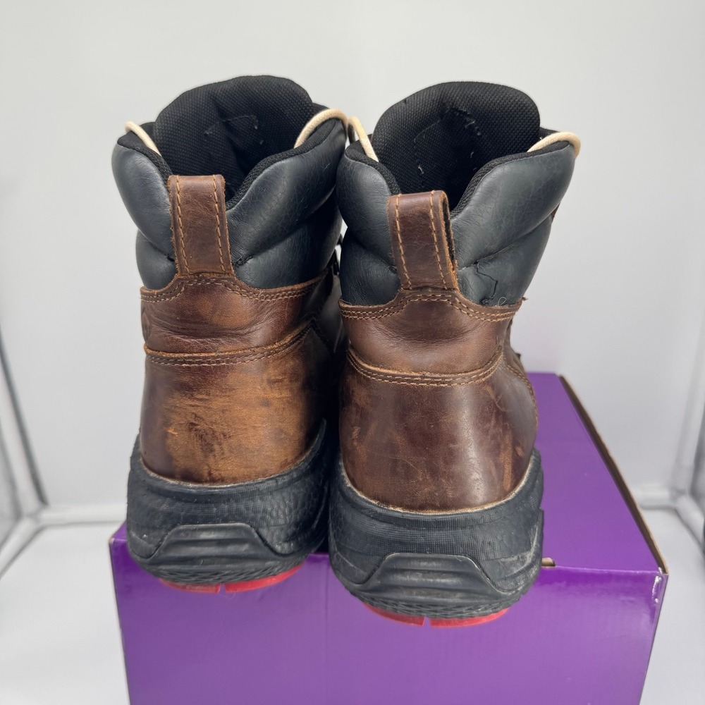 Wolverine Hellcat Fuse 6" Work Boots Men's Brown Waterproof CarbonMax Safety Toe - Picture 10 of 12